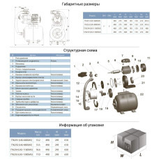 Станція 0.6кВт Hmax 35м Qmax 50л/хв (самовсмоктуючий насос нерж) 24л LEO (776251)