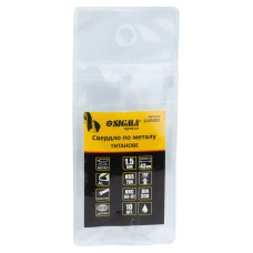 Свердло по металу HSS-TIN титанове Ø1.5мм (pvc, КРАТНО 10шт) SIGMA (1165081)