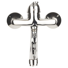 Змішувач s55 Ø40 для кухні вилив прямий 250мм настінний AQUATICA (9755120)