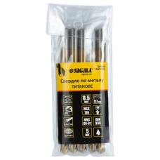 Свердло по металу HSS-TIN титанове Ø8.5мм (pvc, КРАТНО 5шт) SIGMA (1165781)
