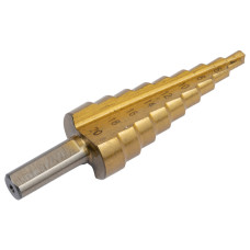 Свердло по металу східчасте HSS-TIN титанове з прямою канавкою Ø4-20мм, крок 2мм (блістер) SIGMA (1186051)