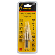 Свердло по металу східчасте HSS-TIN титанове з прямою канавкою Ø4-20мм, крок 2мм (блістер) SIGMA (1186051)