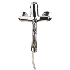 Змішувач s55 Ø40 для ванни вилив прямий 350мм дивертор вбудований картриджний AQUATICA (9755220)