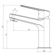 Змішувач для умивальника TOPAZ CAPRI TCA-15207-H44