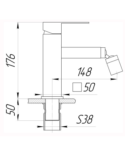 Змішувач для біде Globus Lux SICILIA SBQ-106