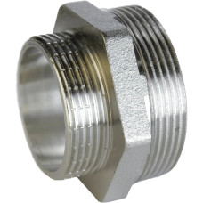 Ніпель редукційний нікельований 1 1/4″ЗР х 1″ЗР штампований А0594А(нк)
