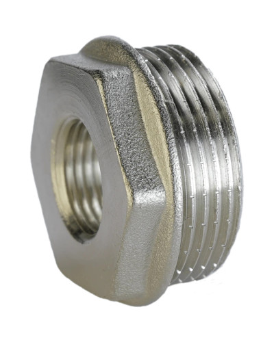 Футорка нікельована 1 1/4″ЗР х 1/2″ВР штампована А0710А(нк)