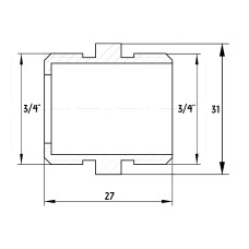 Ніпель нікельований 3/4″ЗР х 3/4″ЗР штампований під прокладку А0502-1А(нк) VA