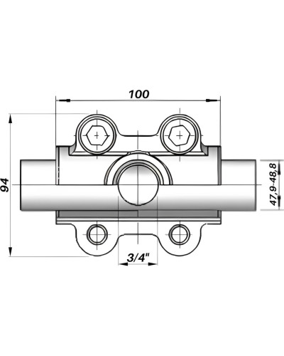 Врізка в трубу з внутрішньою різьбою DN40(47,9-48,8 мм) х 3/4″ OBD AGAflex