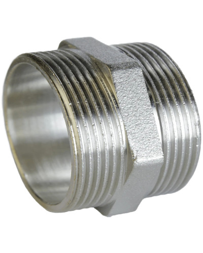 Ніпель нікельований 1 1/4″ЗР х 1 1/4″ЗР штампований А0516А(нк)