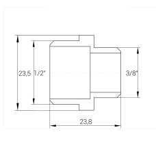 Ніпель редукційний латунний 1/2″ЗР х 3/8″ЗР штампований А0542А