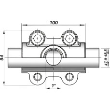Врізка в трубу з внутрішньою різьбою DN40(47,9-48,8 мм) х 1″ OBD AGAflex