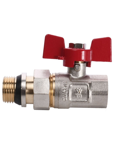 Кран кульовий прямий з американкою WATERVALVE Q003 NV-V123 1/2″ ЗB