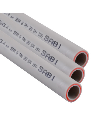 Труба Sabi PPR Fiber PIPE ф20*3.4mm PN 25 зі скловолокном