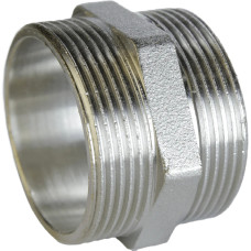 Ніпель нікельований 1 1/2″ЗР х 1 1/2″ЗР штампований А0535А(нк)