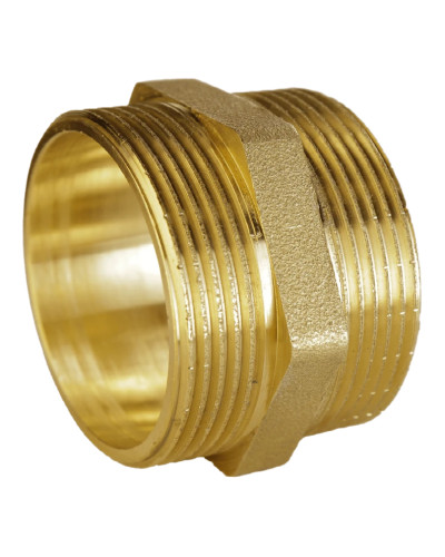 Ніпель латунний 1 1/2″ЗР х 1 1/2″ЗР штампований А0535А