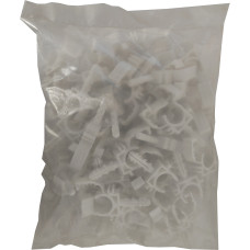 Кліпса-дюбель з клямкою для кріплення труби Ø20мм (уп.100шт)