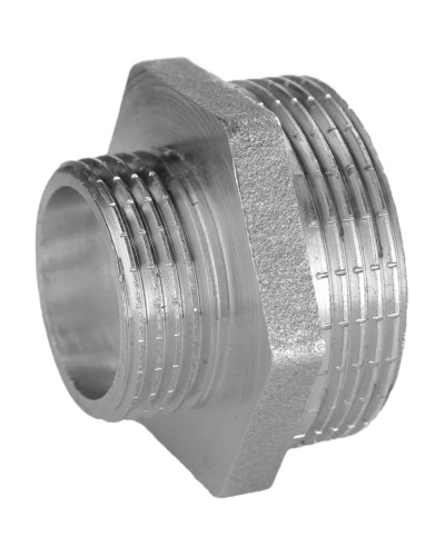 Ніпель редукційний нікельований 2″ЗР х 1 1/4″ЗР штампований А0544А(нк) VA