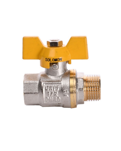 Кран кульовий прямий SOLOMON 1/2″ ЗВ ЖБ PN40 B1008