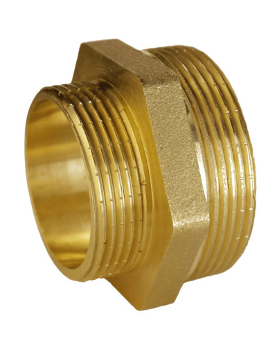 Ніпель редукційний латунний 2″ЗР х 1 1/2″ЗР штампований А0545А