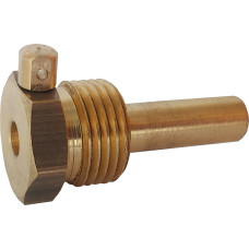 Занурювальна гільза для датчика температури латунна 1/2″ЗР х Ø7мм штампована довжина 50мм Б07214А