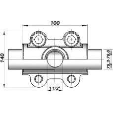 Врізка в трубу з внутрішньою різьбою DN65(75,3-76,6 мм) х 1 1/2″ OBD AGAflex