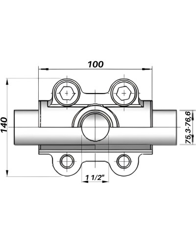 Врізка в трубу з внутрішньою різьбою DN65(75,3-76,6 мм) х 1 1/2″ OBD AGAflex