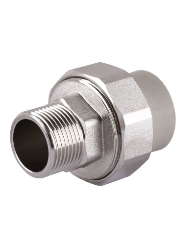 Муфта розбірна зовн. різьба (металева) PPR Vsplast 20х3/4″ 1018
