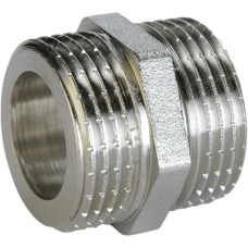 Ніпель нікельований 1/2″ЗР х 1/2″ЗР штампований під прокладку А0501-1А(нк)
