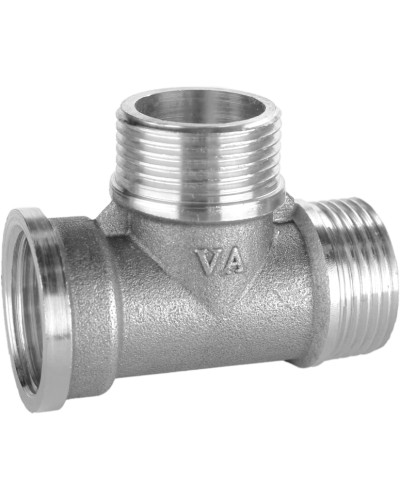 Трійник нікельований 3/4″ЗР х 3/4″ЗРх 3/4″ВР штампований А0255А(нк)