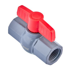 Кран кульовий Plamix PVF-1/2" FF PVC (PM0625)