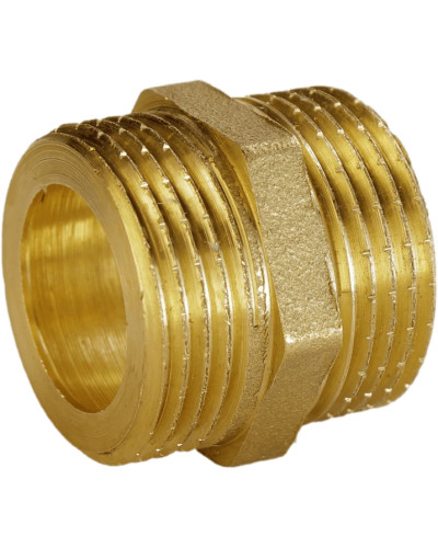 Ніпель латунний 3/4″ЗР х 3/4″ЗР штампований А0502А