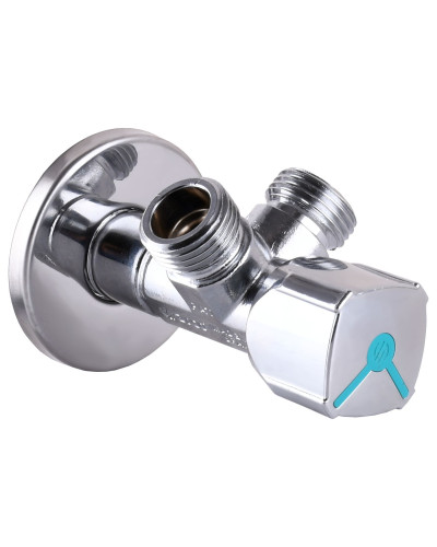 Кран кульовий кутовий подвійний ARCO 1/2″х 3/4″х3/4″ A80TWIN CQ4107