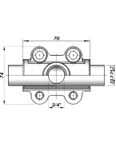 Врізка в трубу з внутрішньою різьбою DN25(33,3-34,2 мм) х 3/4″ OBD AGAflex