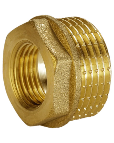 Футорка латунна 3/4″ЗР х 1/2″ВР штампована А0702А