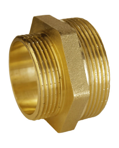 Ніпель редукційний латунний 1 1/2″ЗР х 1 1/4″ЗР штампований А0522А