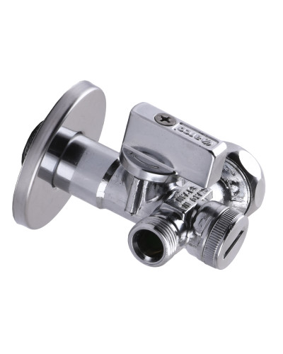 Кран кульовий кутовий подвійний ARCO 1/2″х 3/4″х3/8″ DUAL29