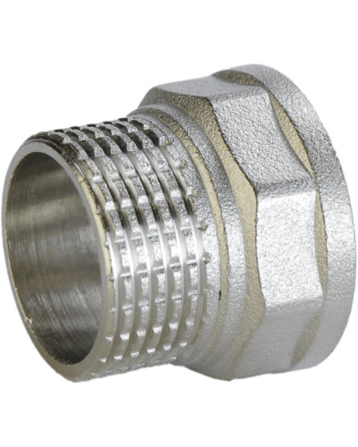 Перехідник нікельований 1/2″ВР х 1/2″ЗР штампований А0601А(нк)
