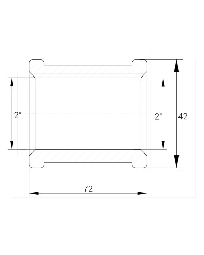 Муфта латунна 2″ВР х 2″ВР штампована А0356А